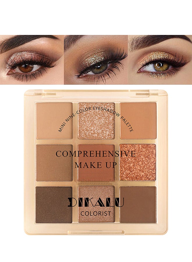 Eyeshadow Palette Chocolates 9 Colours Contour Palette Brown Eyeshadow Make Up Palettes Long Lasting Shimmer Matte Highly Pigmented Natural Look Travel Size Eye Shadows Palette For Women Girls