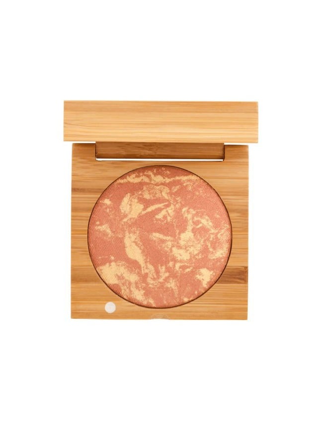 Baked Blush for Cheeks Face Powder Makeup Wrinkle Defying Minimize Fine Lines Pores Mattifying Sun Kissed Tan Contour (Peach)