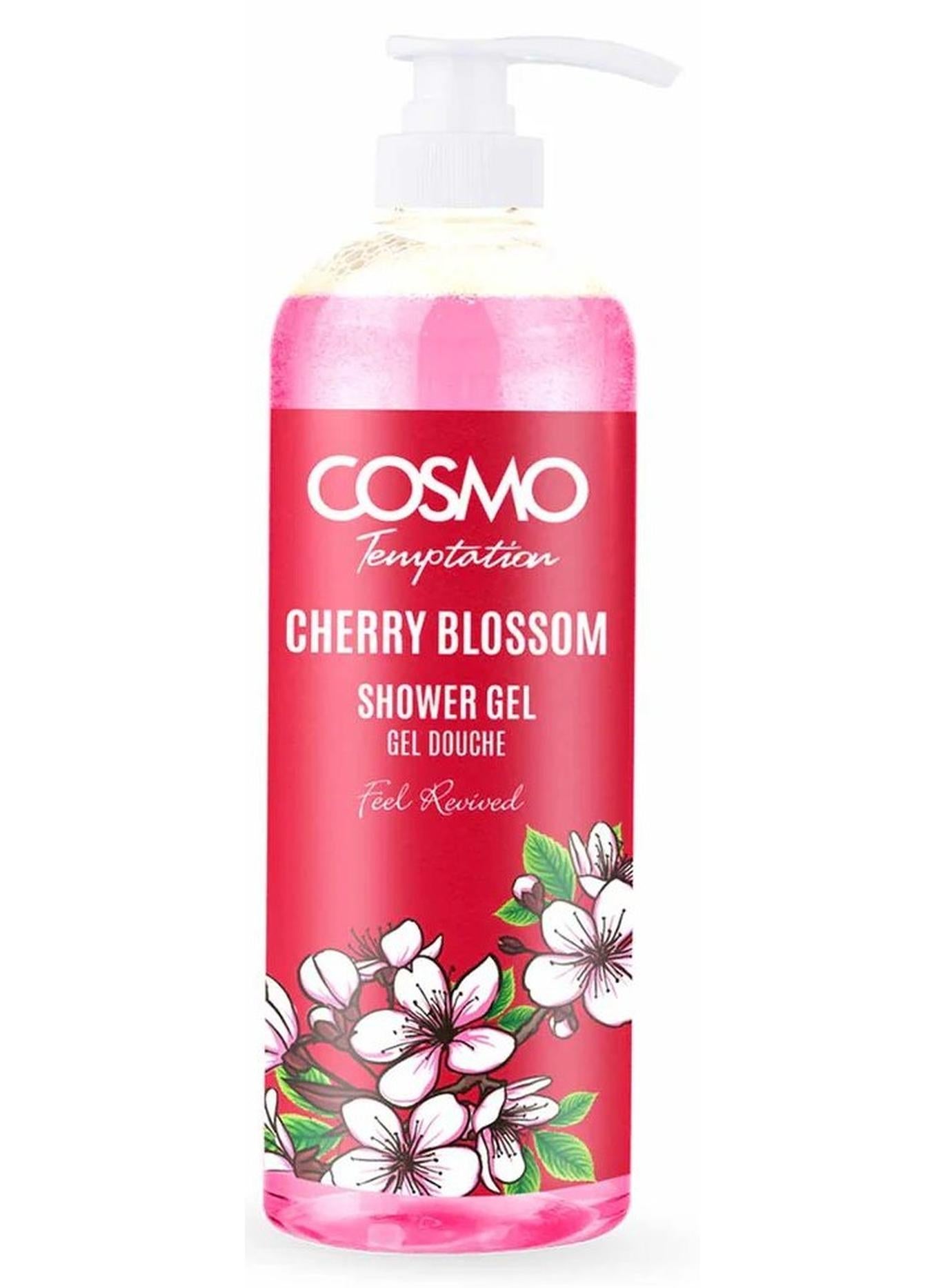 Cosmo Temptation Cherry Blossom Shower Gel 1000ml for Men and Women