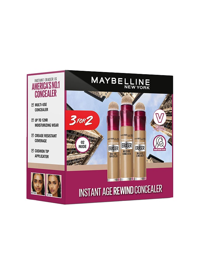 3 Pieces Instant Age Rewind Concealer Set, Special Offer - Shade 02 - image 2