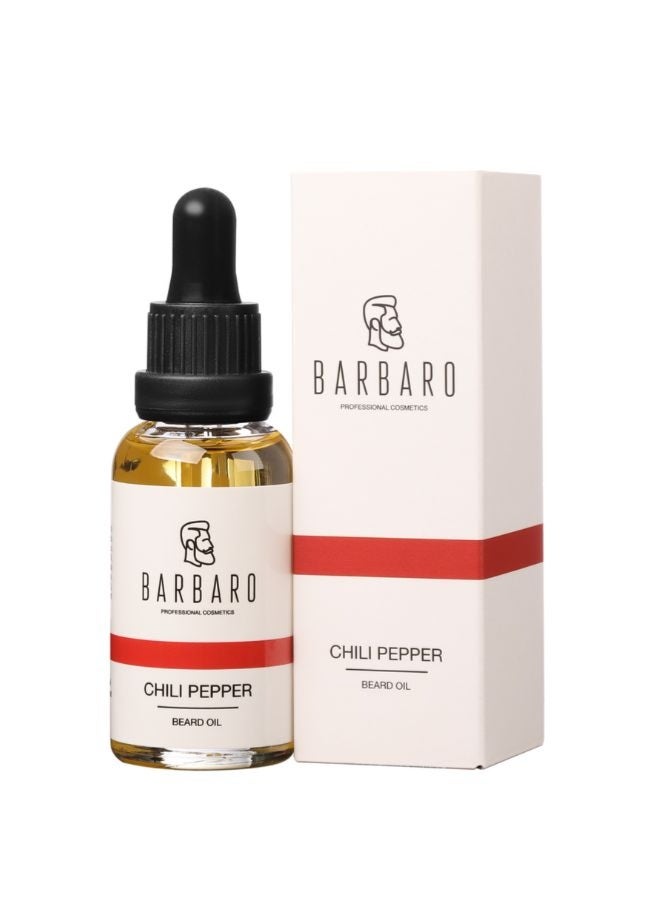 Beard & Hair growing oil Chili Pepper Growth Activator Stimulating Elixir with 100% Natural, Non-Greasy Formula with Raspberry Scent 30 ml