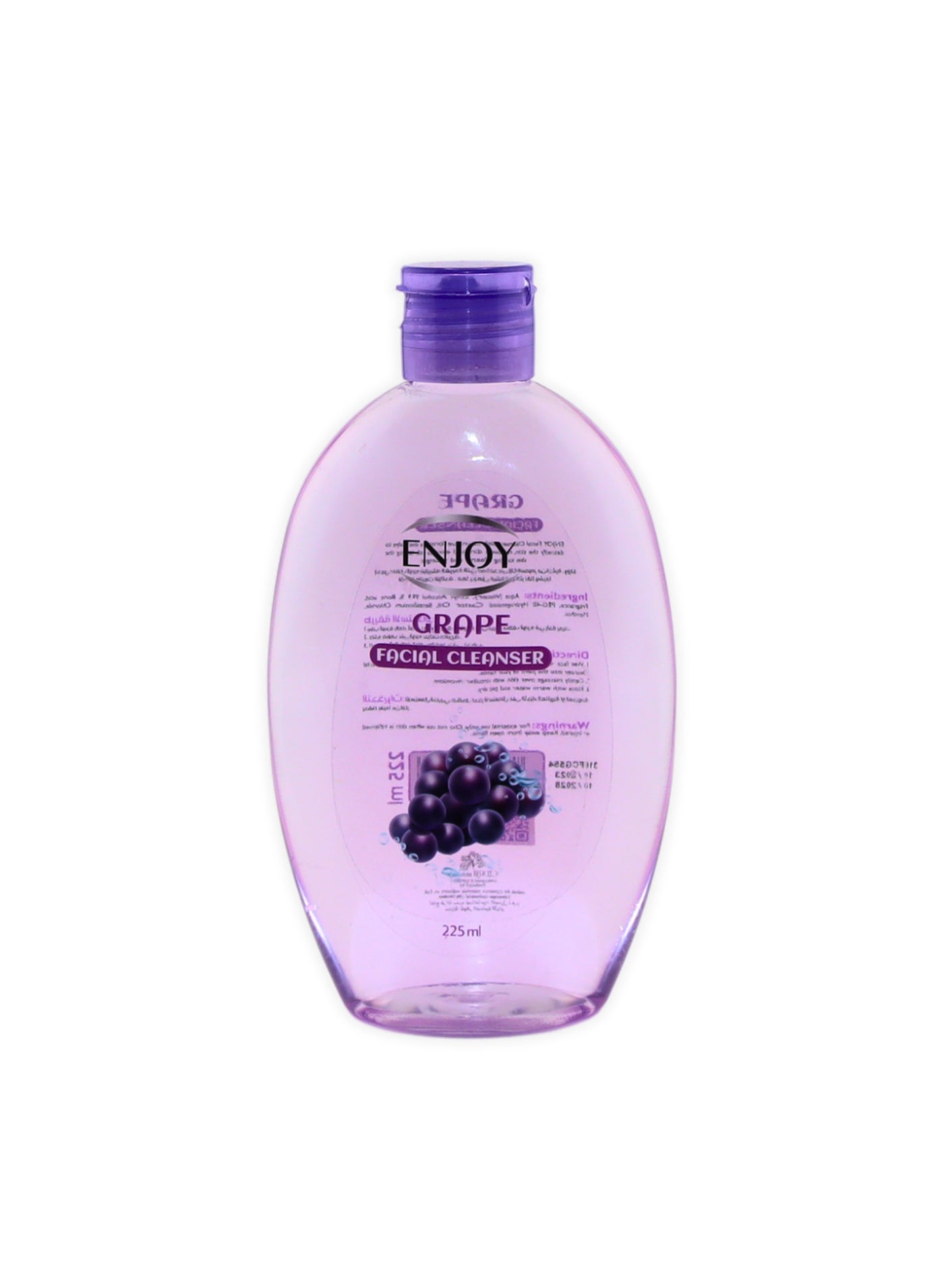 ENJOY Grape Facial Cleanser 225ml – Deep Cleansing & Hydrating | Removes Dirt, Oil & Makeup | Antibacterial & Refreshing