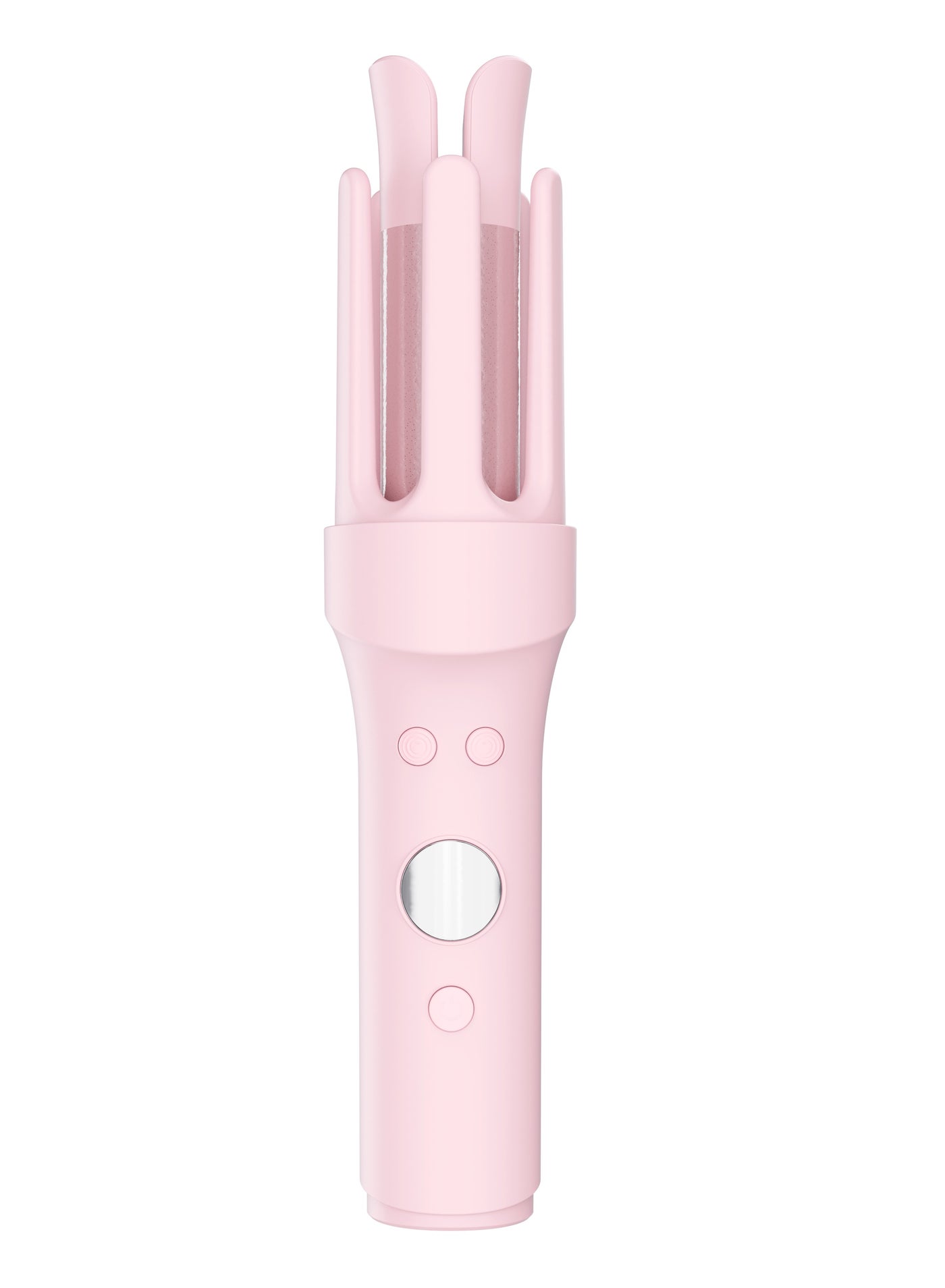 Ceramic Automatic Curling Iron with Smart Temperature Control / Quick Heat-Up Technology / Digital Temperature Display / Ceramic Coating / Auto Rotate Design / Safe & Portable Easy to Use Curler - Pink
