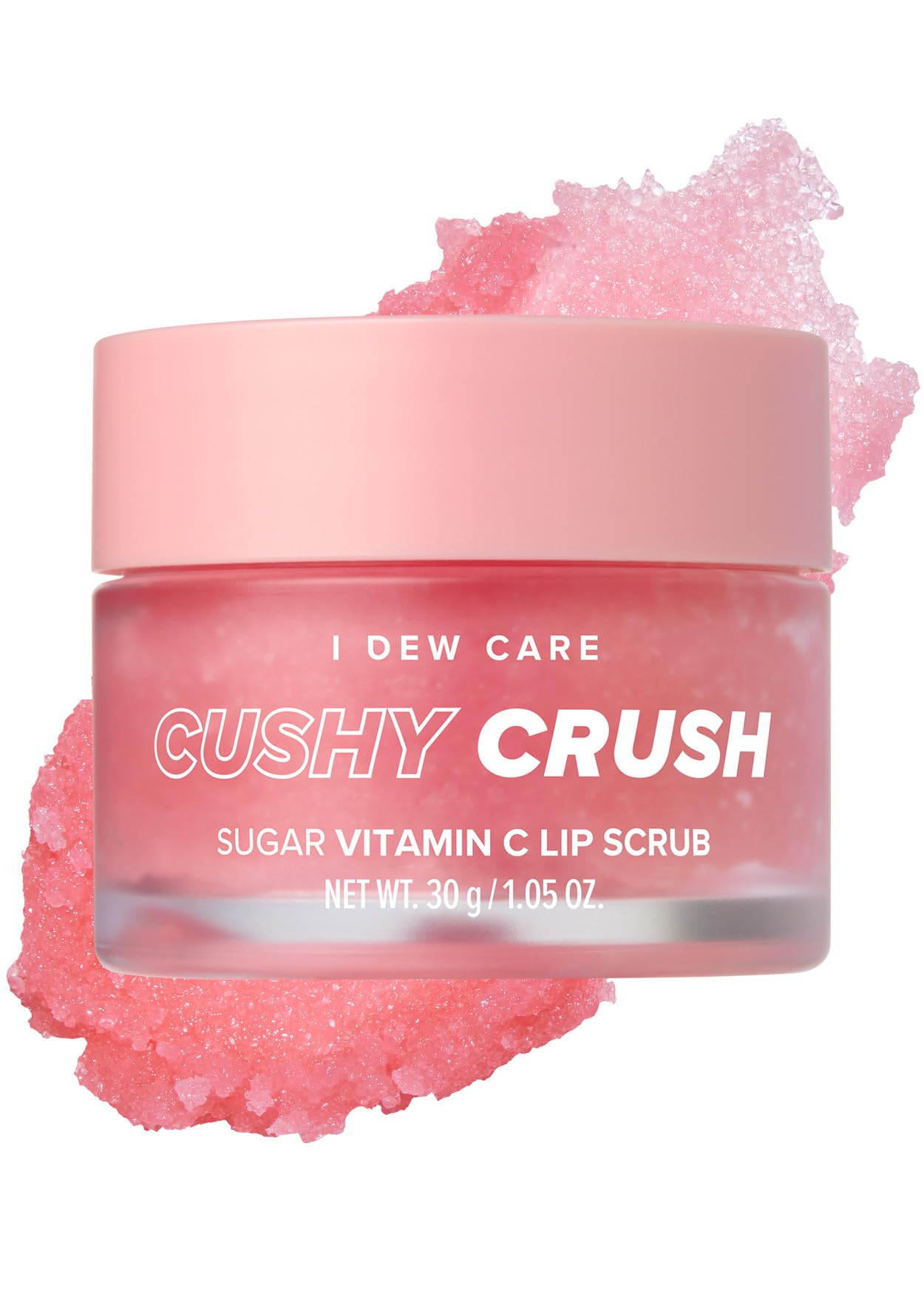 I DEW CARE Overnight Lip Scrub - Cushy Crush | Sugar Vitamin C, Scrubber Exfoliator Products, for Dry and Chapped, Vegan 1.05 Oz