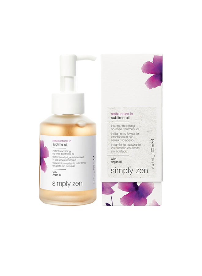 Simply Zen Sublime Oil 100ml – High-Gloss Finish for Frizzy Hair, Luxury Botanical Oils, Non-Greasy Serum for Static Relief 100ml