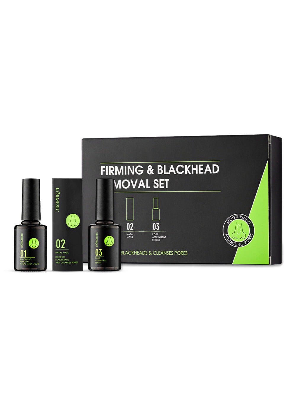 3 in 1 Blackhead Removing Set - Blackhead Remover, Pore Astringent  Serum and Nasal Mask for Removing Blackhead,Deep Cleansing，Smoothing.