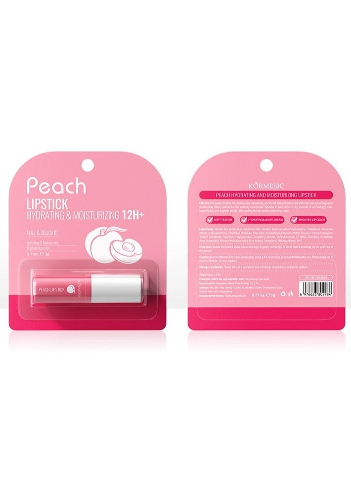2pcs Peach Hydrating Lip Balm 3g - Moisturizing & Refreshing