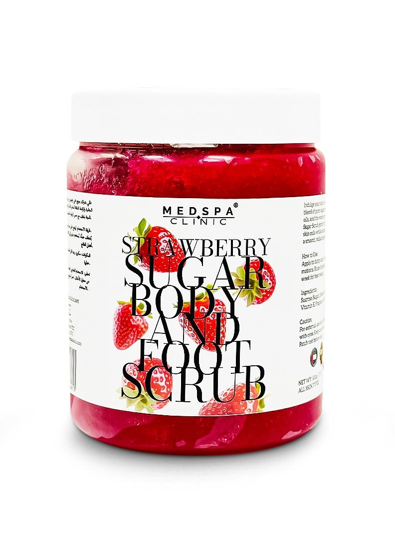 Strawberry Sugar Body and Foot Scrub 500g