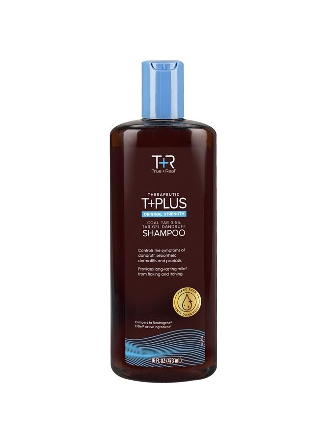 Therapeutic Plus Tar Gel Anti-Dandruff Shampoo 0.5% Coal Tar, 16 Fl Oz, Original Strength