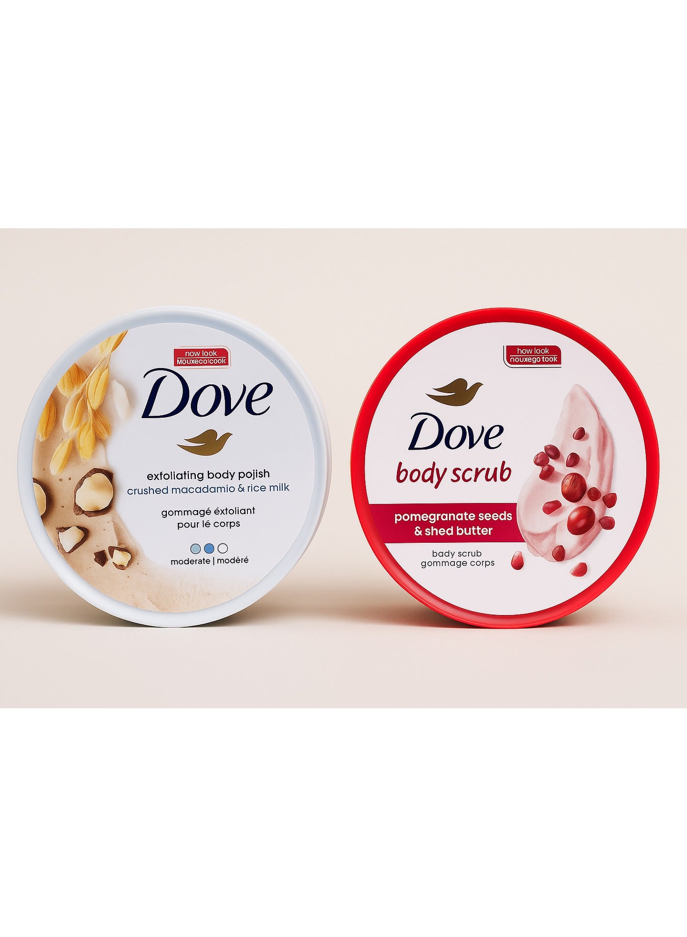 Exfoliating Body Polish Scrub Pomegranate Seeds And Rice Milk 298g 2 Pcs