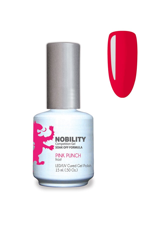 Gel Nail Polish 15 ml, Long Lasting, Chip Resistant, Requires Drying Under UV Led Lamp Pink Punch Nbgp51