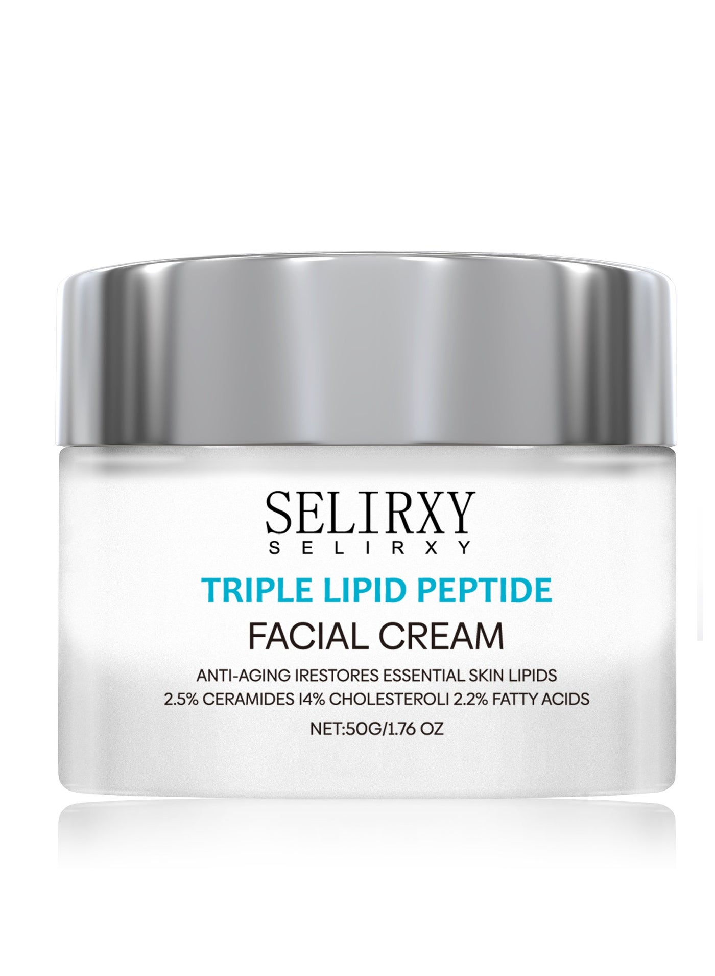 Triple Lipid Peptide Face Cream 50g – Barrier Repair Moisturizer for Face with 2.5% Ceramides, 4% Cholesterol & 2.2% Fatty Acids, Anti-Aging Hydrating Facial Cream for Sensitive Skin