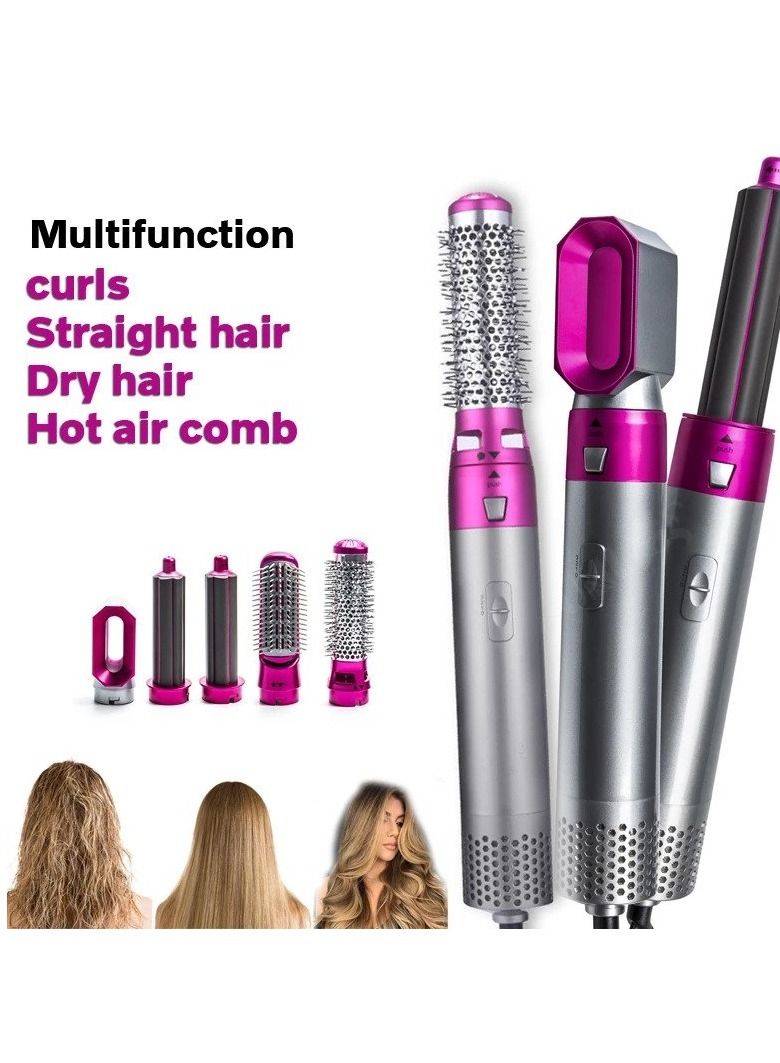 Hair Dryer 5 in 1 Hair Blower Brush Hair Curler, Hair Curler, Electric Hair Dryer, Rotating Hot Air Brush for All Hairstyles