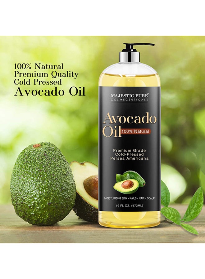 Avocado Oil for Hair and Skin - 100% Pure and Natural, Cold-Pressed, for Skin Care, Massage, Hair Care, and Carrier Oil to Dilute Essential Oils, 473ml - image 3