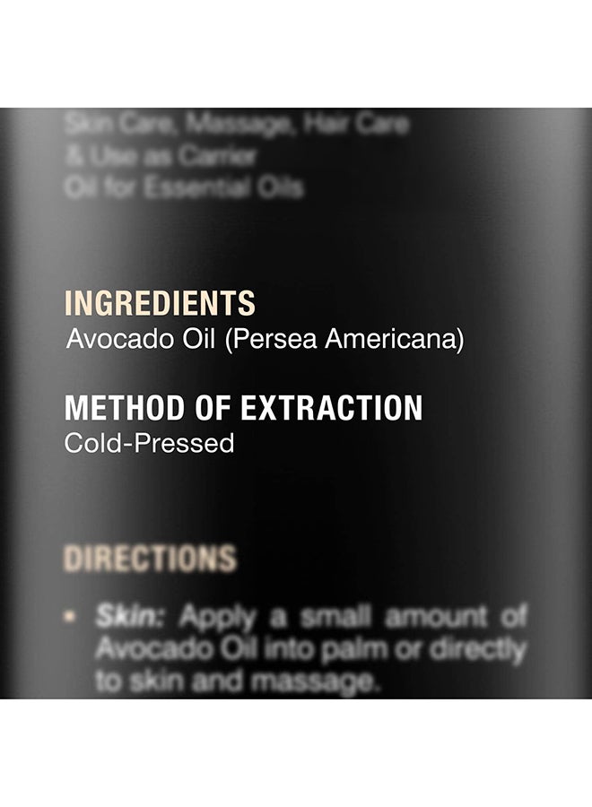 Avocado Oil for Hair and Skin - 100% Pure and Natural, Cold-Pressed, for Skin Care, Massage, Hair Care, and Carrier Oil to Dilute Essential Oils, 473ml - image 4