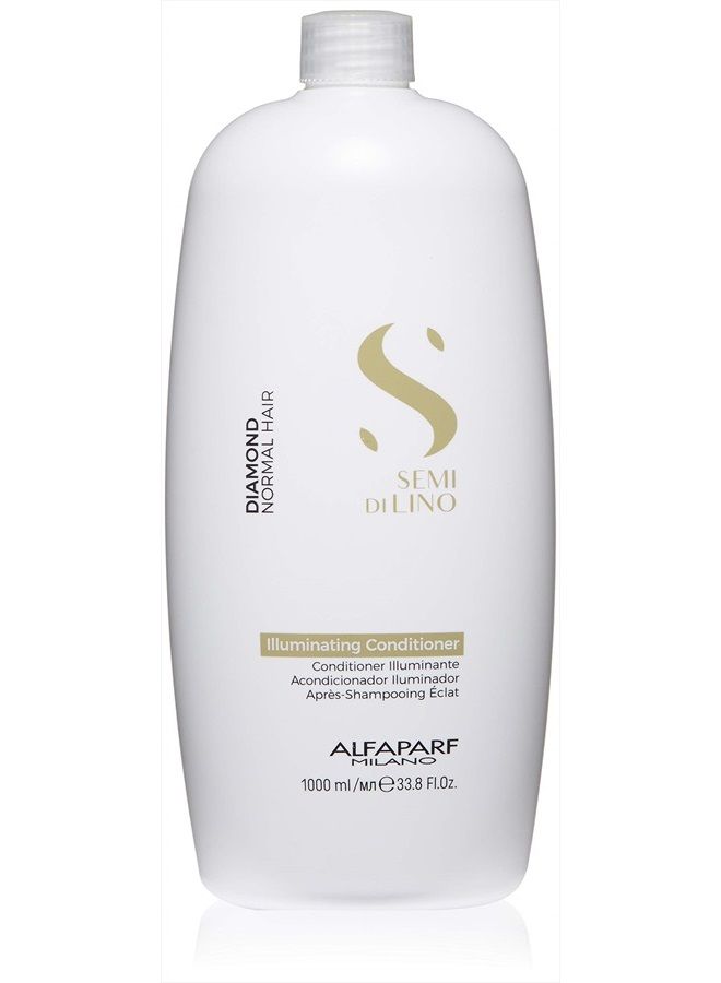 Semi Di Lino Diamond Shine Illuminating Hair Conditioner - Sulfate Free - For Normal Hair - Safe on Color Treated Hair - Paraben and Paraffin Free - Professional Salon Quality