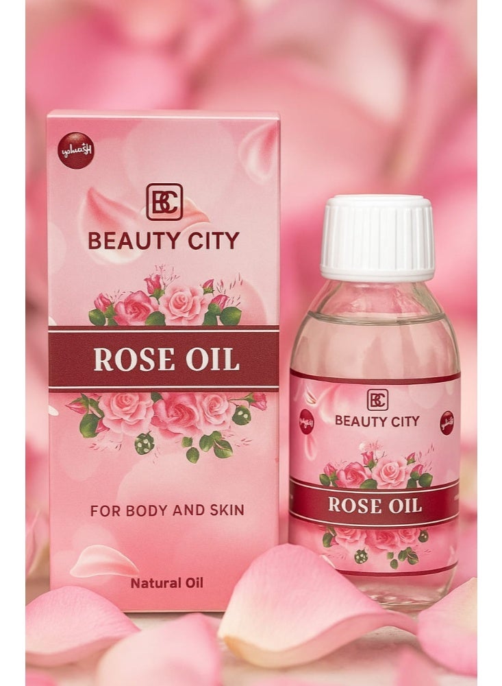 Rose Oil 125ml | Natural Body & Skin Oil | Moisturizing, Softening & Nourishing | Floral Fragrance | Daily Beauty Care