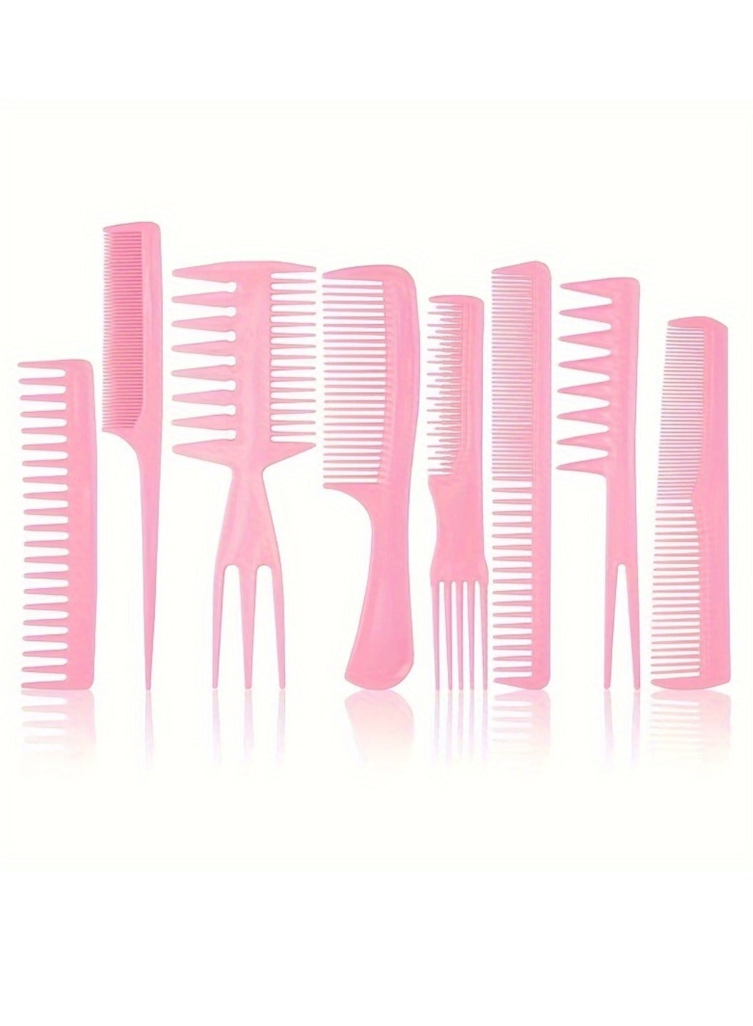 8Pcs Professional Salon Hairdressing Styling Tool Set Hair Cutting Comb Sets Kit Hair Massage for All Hair Types and Need Multifunctional Pro Barbers Beautician Brush Combs