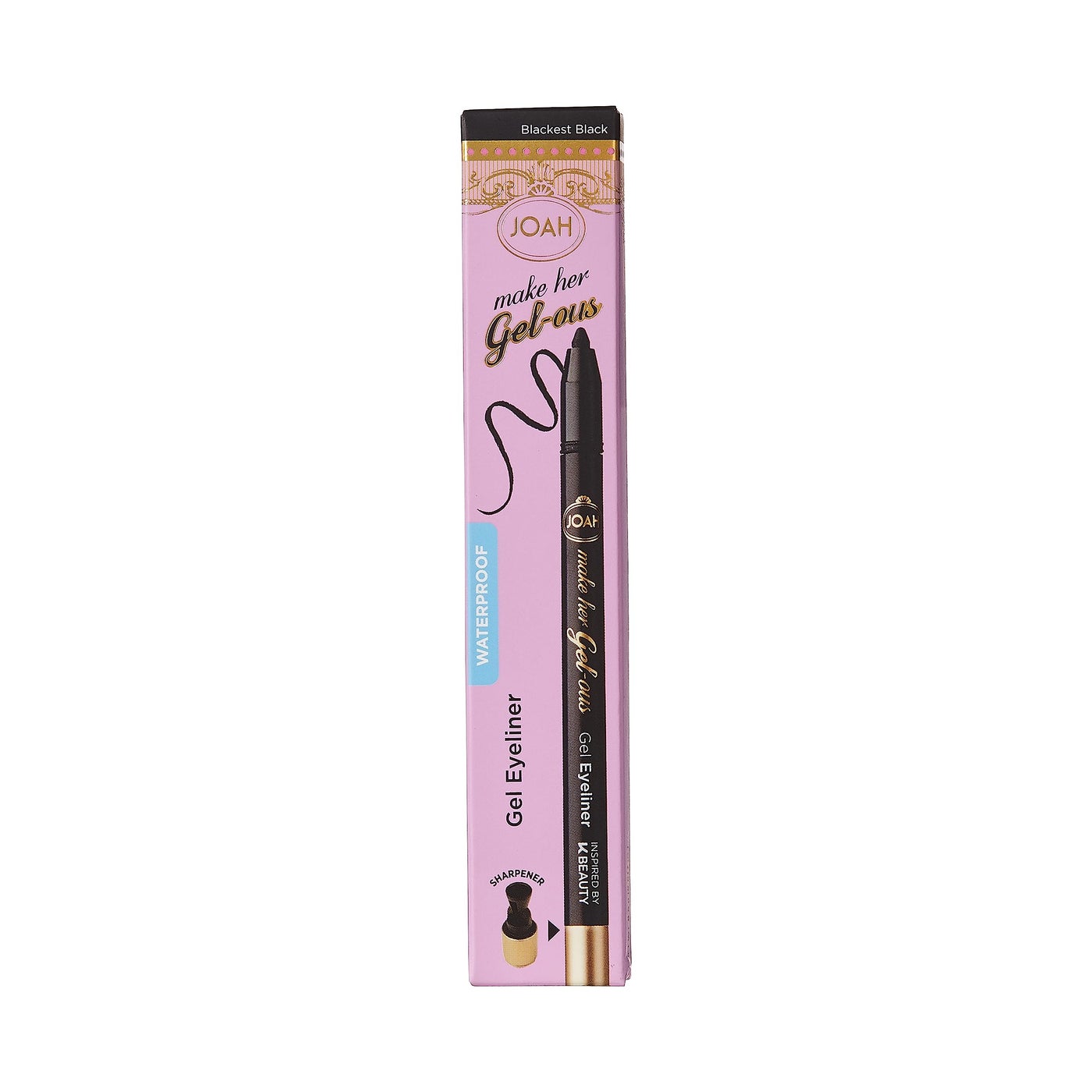 JOAH Smooth Gel Eyeliner Pencil 0.02 oz â€“ Waterproof, Smudge-Proof Long-Lasting Eye Liner with Built-In Sharpener, Silky Glide Gel Formula for Precise Lines & Bold Definition. Enriched with Biotin