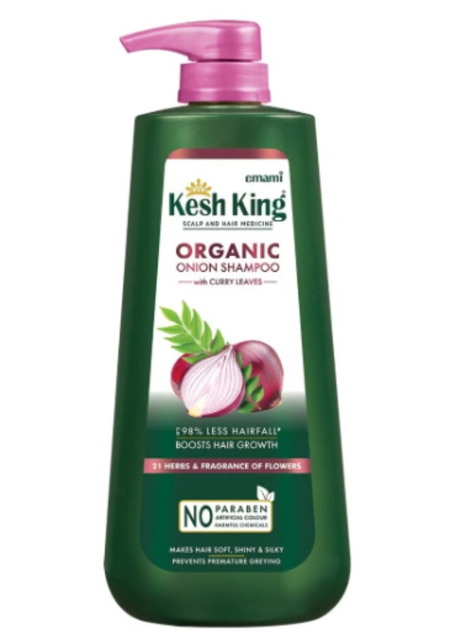 Organic Onion Shampoo with Curry Leaves, Reduces Hairfall & Boosts Hair Growth - 600ml