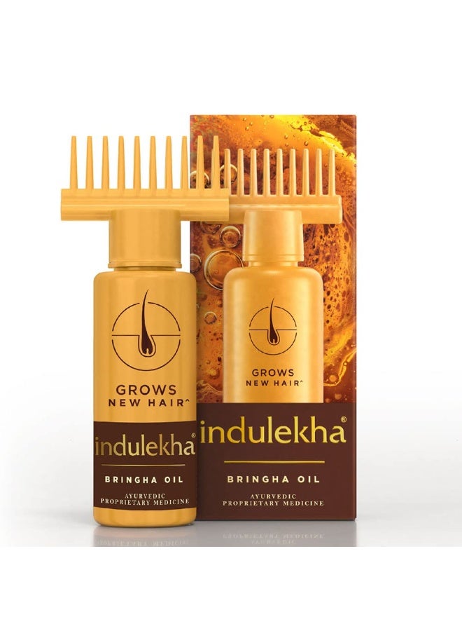 Bringha, Ayurvedic Hair Oil, 50ml, for Hair Fall Control, with Amla & Coconut Oil, with Comb Applicator
