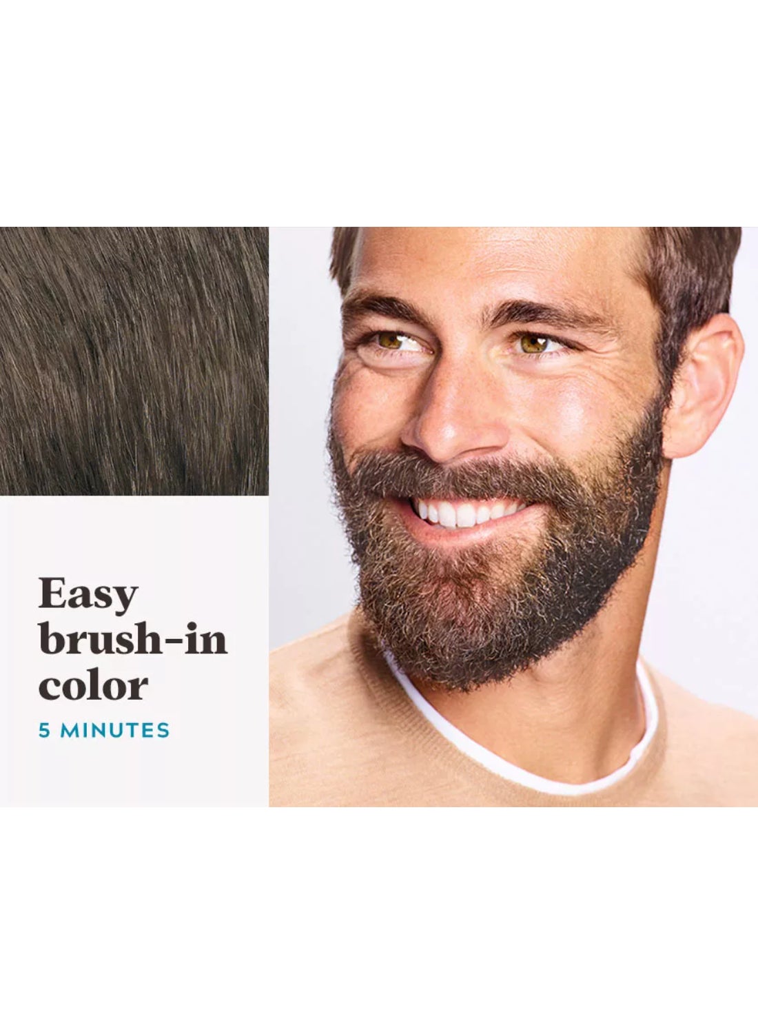 Mustache & Beard – Beard Dye For Men, Medium Dark Brown, M-40, Easy Brush-In Gel With Biotin, Coconut Oil, And Aloe For Soft, Strong Facial Hair - image 7