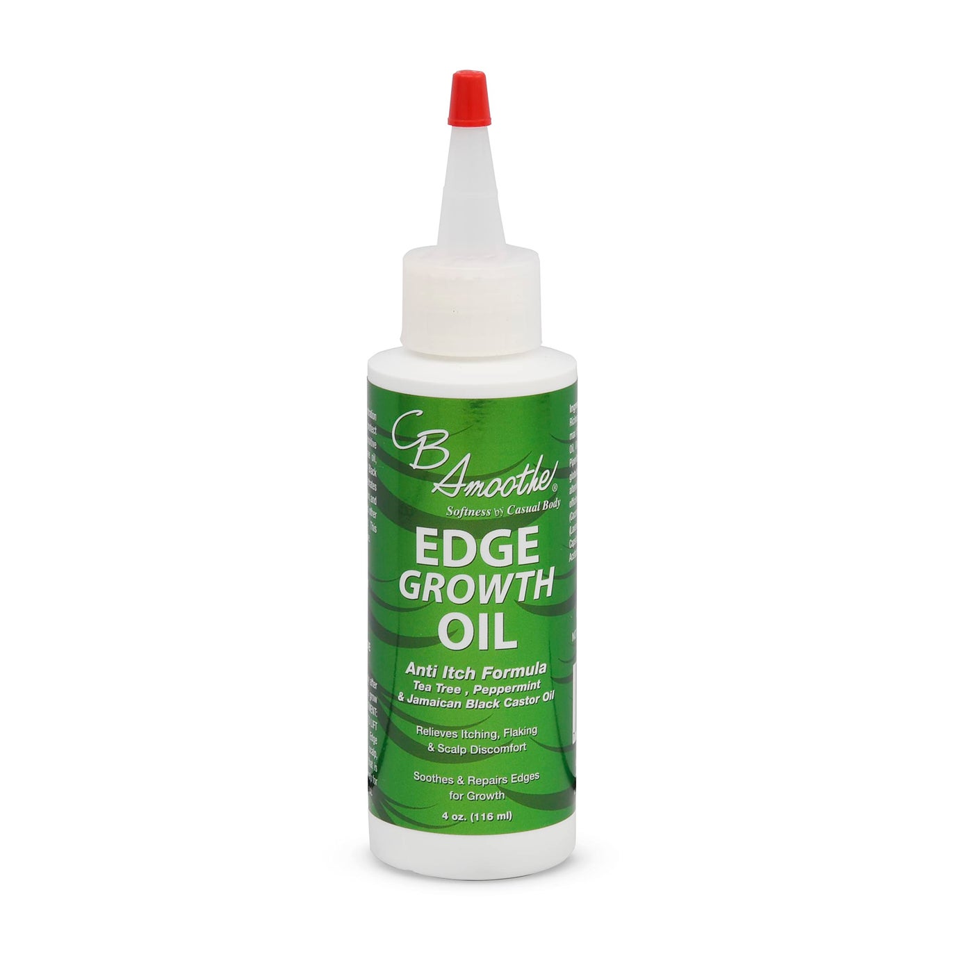 C B SMOOTHE Oil, Natural Hair Growth Serum with Tea Tree, Peppermint, Jamaican Black Castor - 4oz, Non-Greasy, Anti-Itch Scalp Moisturizer, Boosts Circulation & Edge Regrowth, Unisex