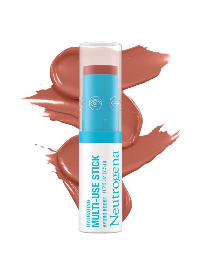 Hydro Boost Hydrating Multi-Use Makeup Stick with Hyaluronic Acid, Gentle Multi-Use Colored Makeup Balm to Brighten Lips, Cheeks & Eyes, Non-Comedogenic, Temptation, 0.26 oz