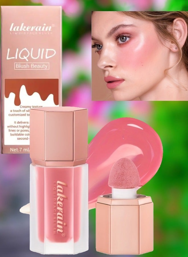 Liquid Face Blush Liquid Matte Finish Blusher for Multiuse Long Lasting Face Beauty Makeup Liquid Tinted Blush Cheeks Eyeshadow and Lipstick Long Wearing Moisturizing Blusher 01