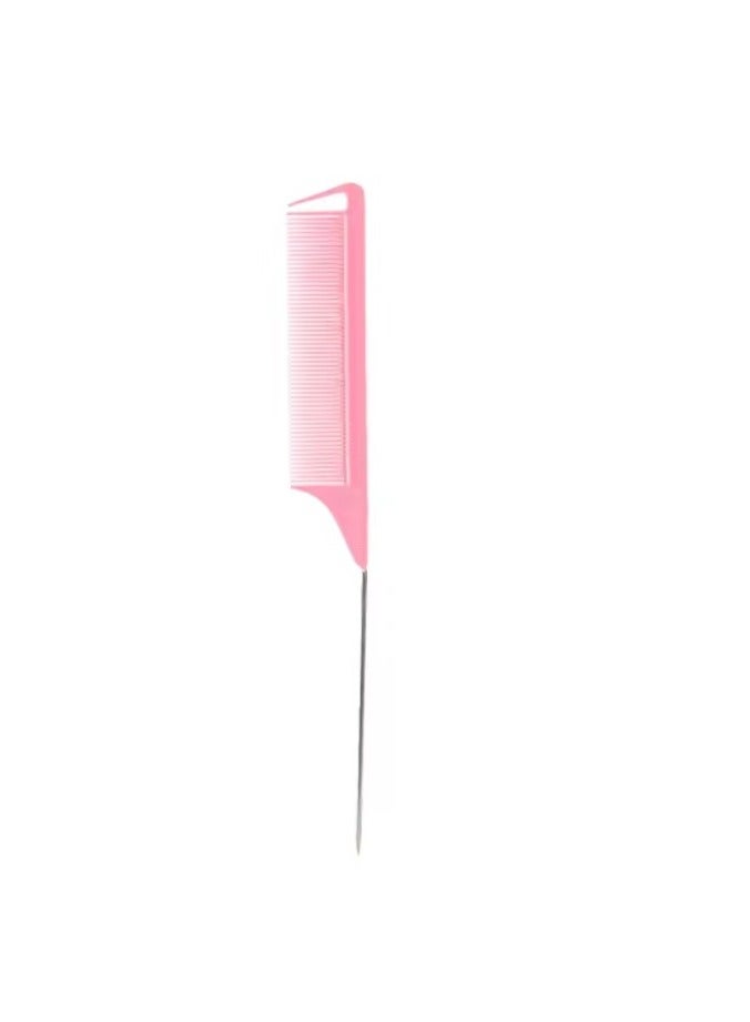 1pc Professional Pointed Tail Hair Comb Salon Cut Comb Styling Stainless Steel Spiked Salon Hair Care Hairdresser Styling Tool