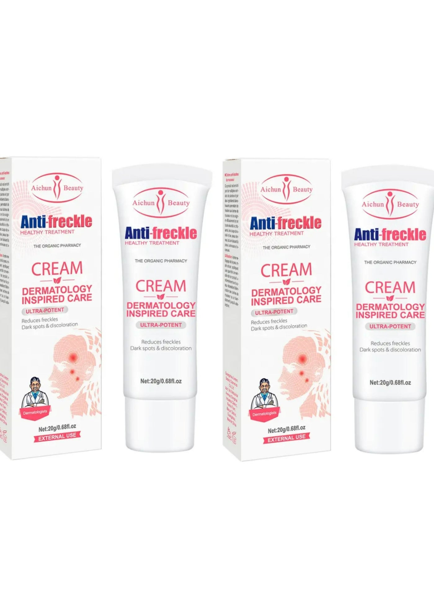 Anti-Freckle Cream Cleansing Skin Care Fix Sunburn Makes Skin Silky Smooth 20g 2 pcs