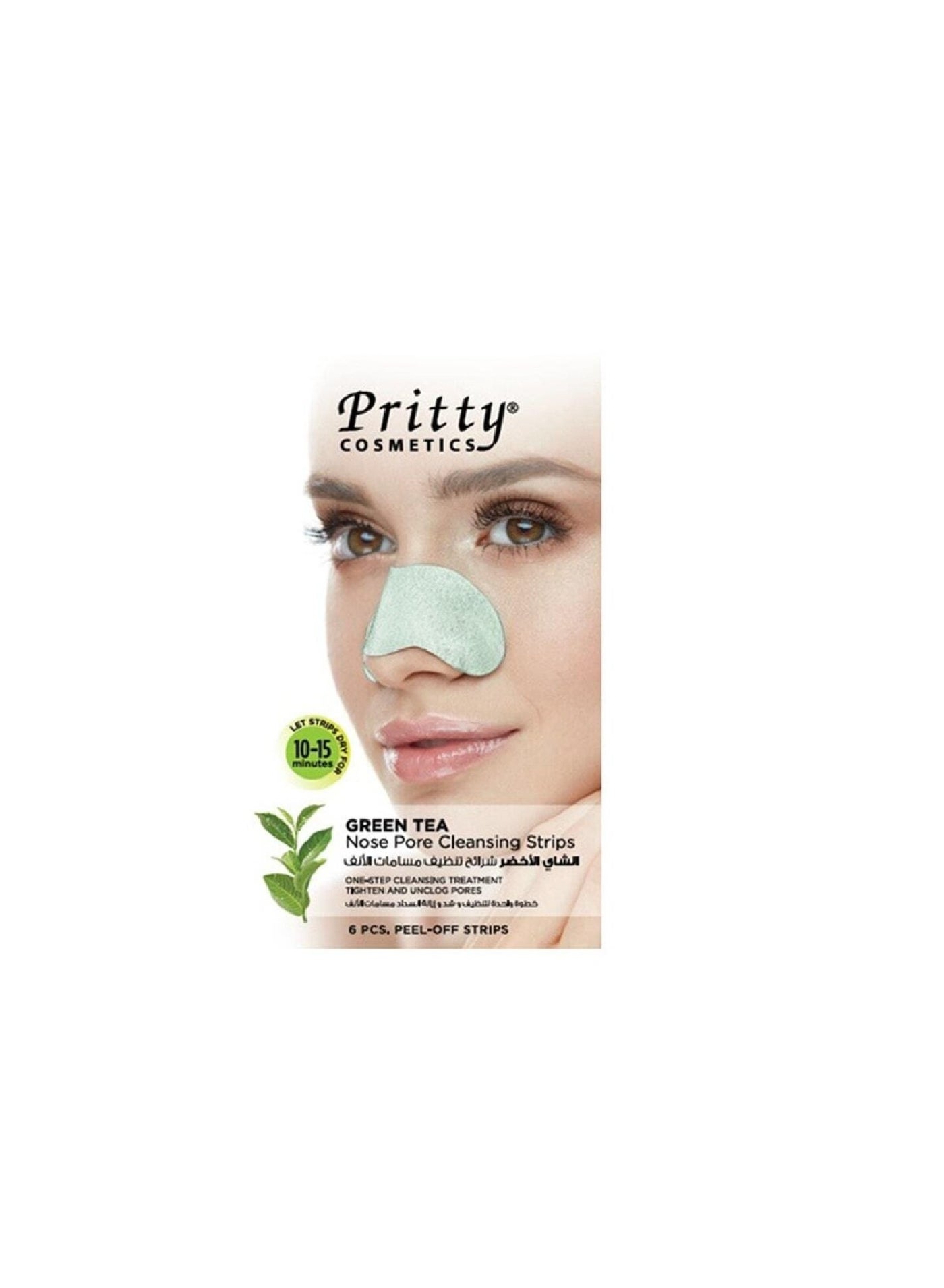PRITTY NOSE PORE CLEANSING STRIPS GREENTEA 6'S