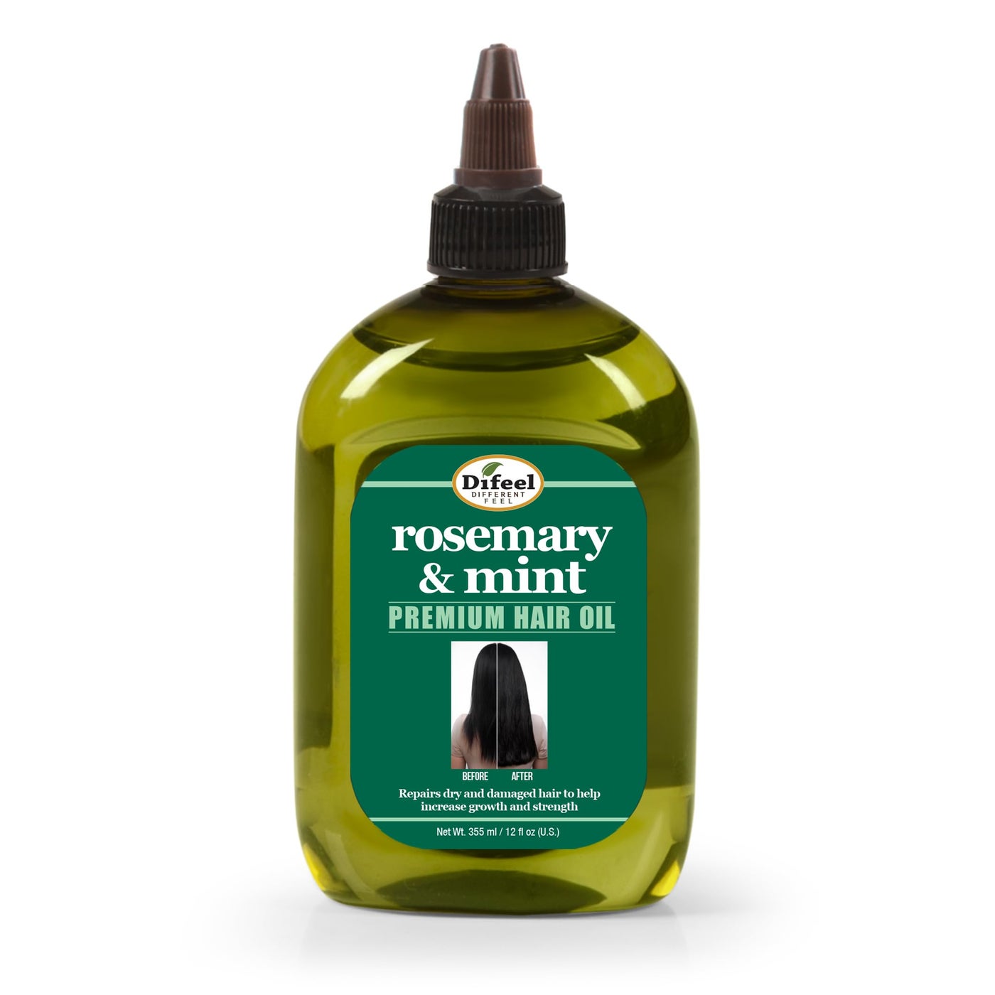 Difeel Rosemary and Mint Premium Hair Oil with Biotin - LARGE 12 oz. - Natural Rosemary Oil for Hair Growth & Biotin
