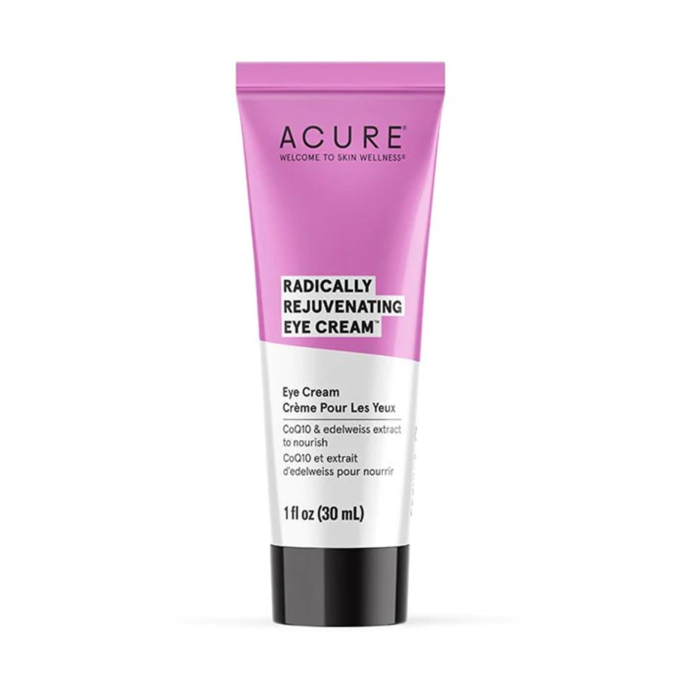 Acure Radically Rejuvenating Eye Cream - Under Eye Cream for Dark Circles & Wrinkles, Firming & Hydrating Treatment to Brighten, Anti Aging Moisturizer for Hydration with CoQ10-1 fl oz