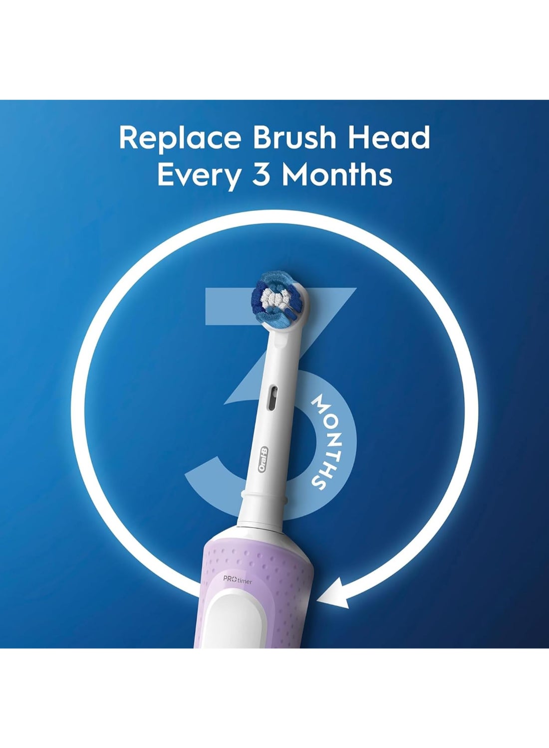 Oral B Vitality D300 Tooth brush - 3 cleaning modes, Gentle brushing and 2 Minutes Built in Timer, Promo Pack  - D103.413.3 PK + BLK - image 7