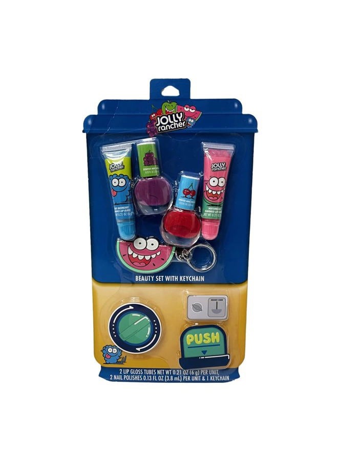 Jolly Rancher Candy Machine Lip Gloss Nail Polish Beauty Set