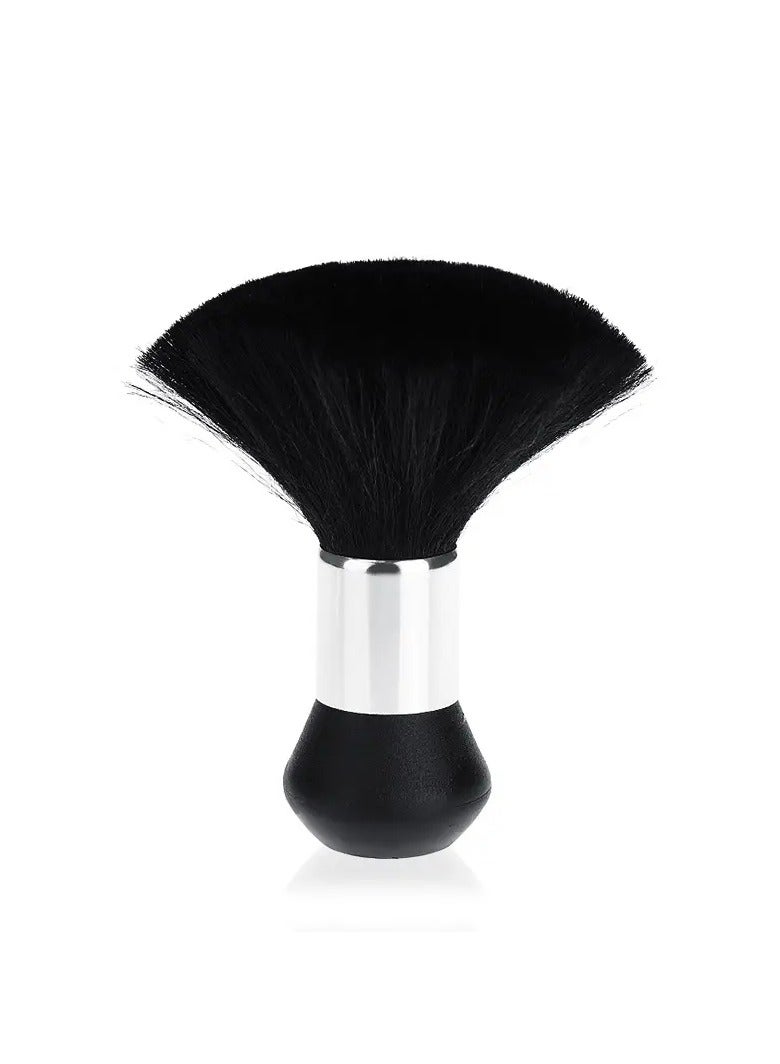 Hair Cutting Neck Dust Brush Black Ergonomic Face Neck Hair Dust Cleaning Brush Broken Hair Cleaning Brush