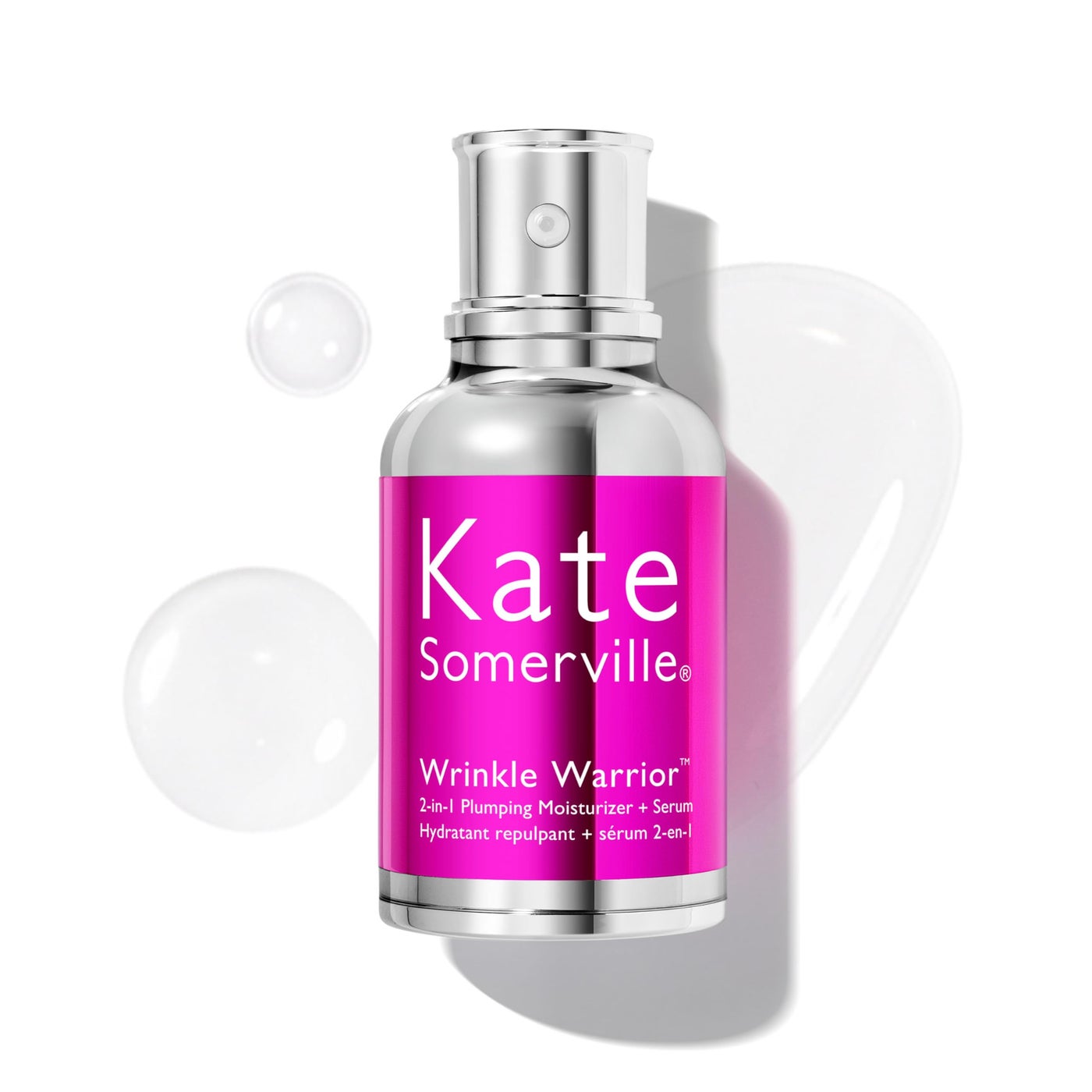 Kate Somerville Wrinkle WarriorÂ® 2-in-1 Plumping Moisturizer + Serum â€“ Hydrating Formula with Hyaluronic Acid, Smooths Fine Lines, Firms Skin & Boosts Radiance, 1.7 Fl Oz