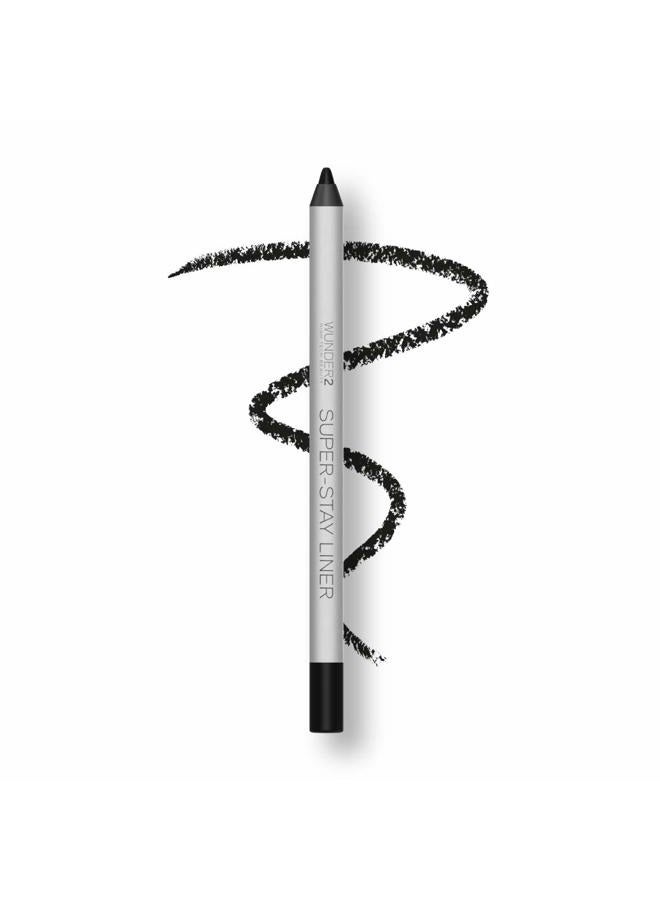 Wunderbrow Super-Stay Liner Makeup Eyeliner Pencil Long Lasting Waterproof Eye Liner, Color Essential Black Matte