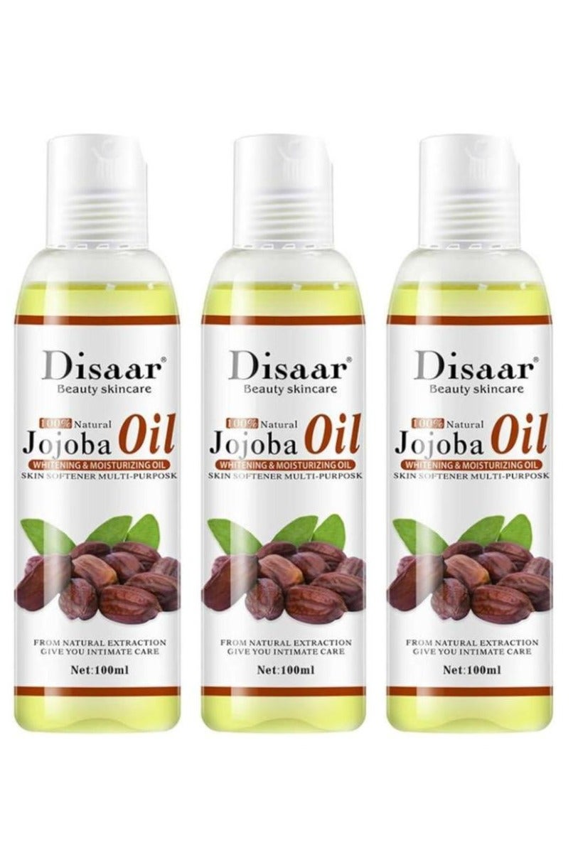 Pure Natural Jojoba Oil Brightening Face And Body Oil 100ml 3 Pcs
