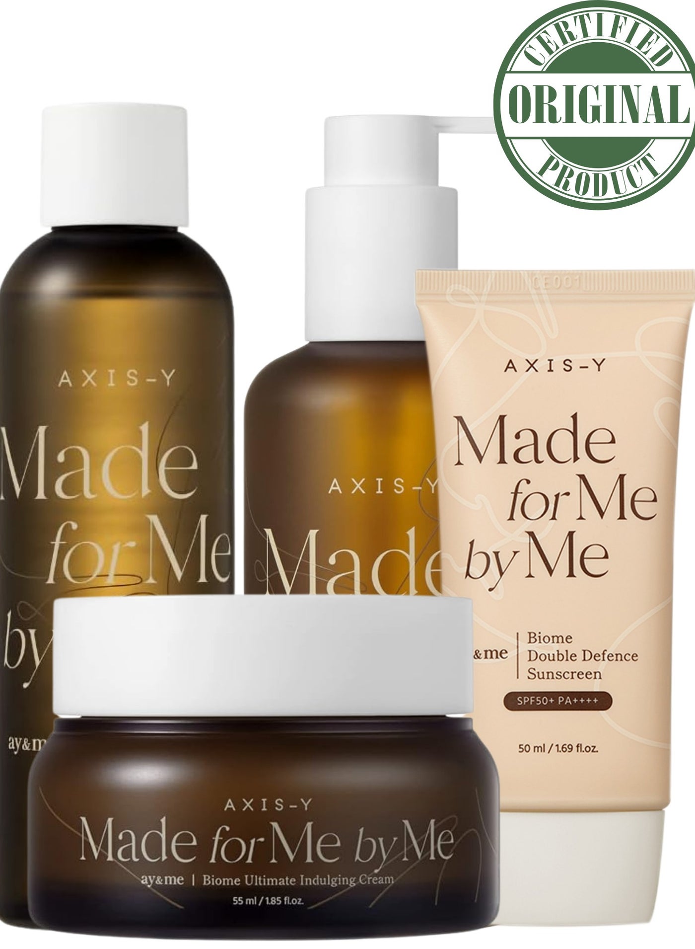 Dry, Sensitive & Reactive Skin Solution – AXIS-Y Made for Me Indulging Cream, Cleansing Oil, Infused Toner & Sunscreen Complete Soothing Barrier Routine