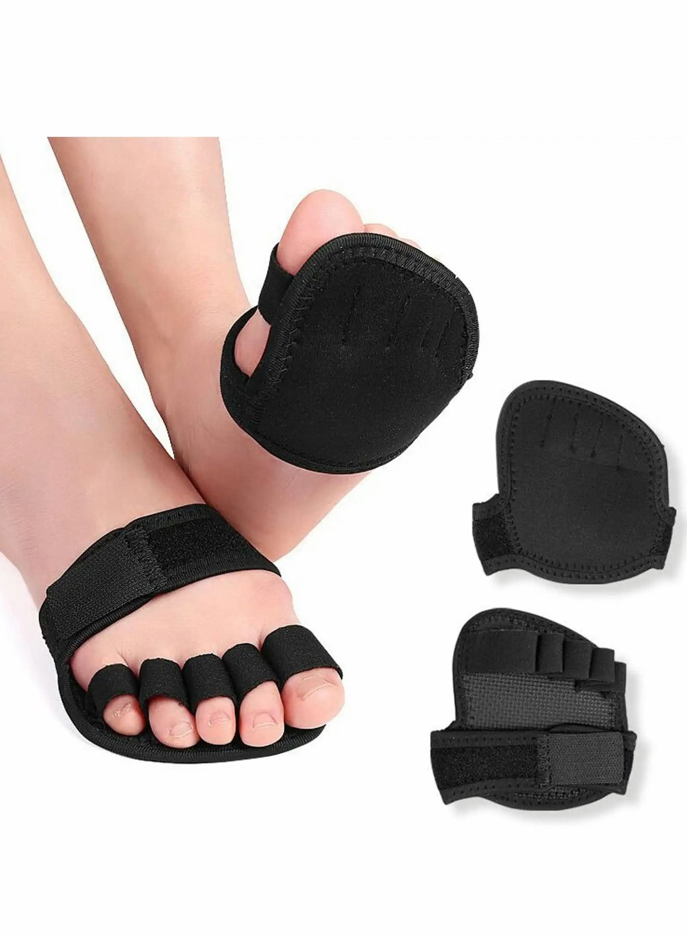 Toes Corrector, Toe Straightener Pack of 2 (5 Holes), for Crooked Toes Relieving Foot Pain, Claw and Overlapping Toes, Pressure, Discomfort