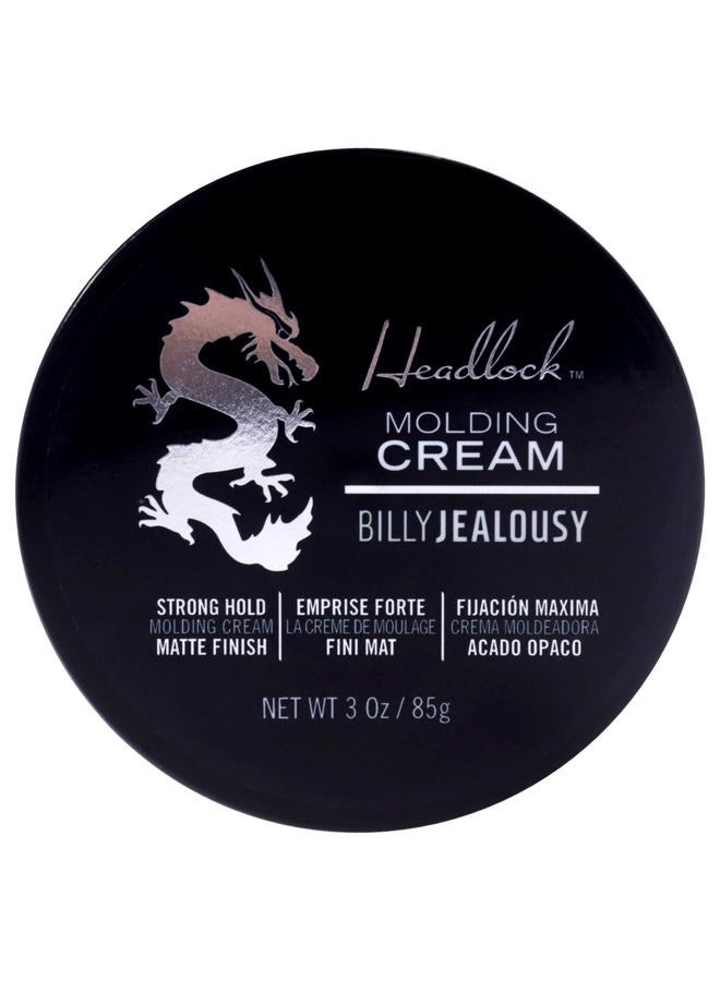 Headlock Hair Molding Cream, Hair Styling Cream for Men with Strong All-Day Hold, Natural Matte Finish Styling Agent for All Lengths, 3 Ounce