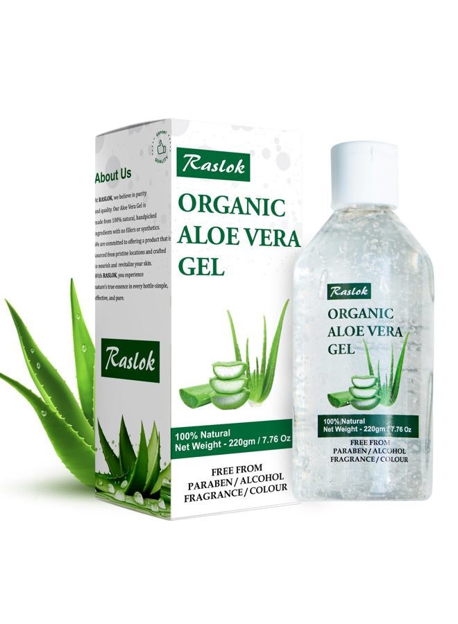 Aloe Vera Gel | 100% Pure Natural Aloe Gel For Moisturizing Face Skin & Hair Care,Durable Moisturizing Hydrating Soothing, Non-Sticky (7.76 OZ)