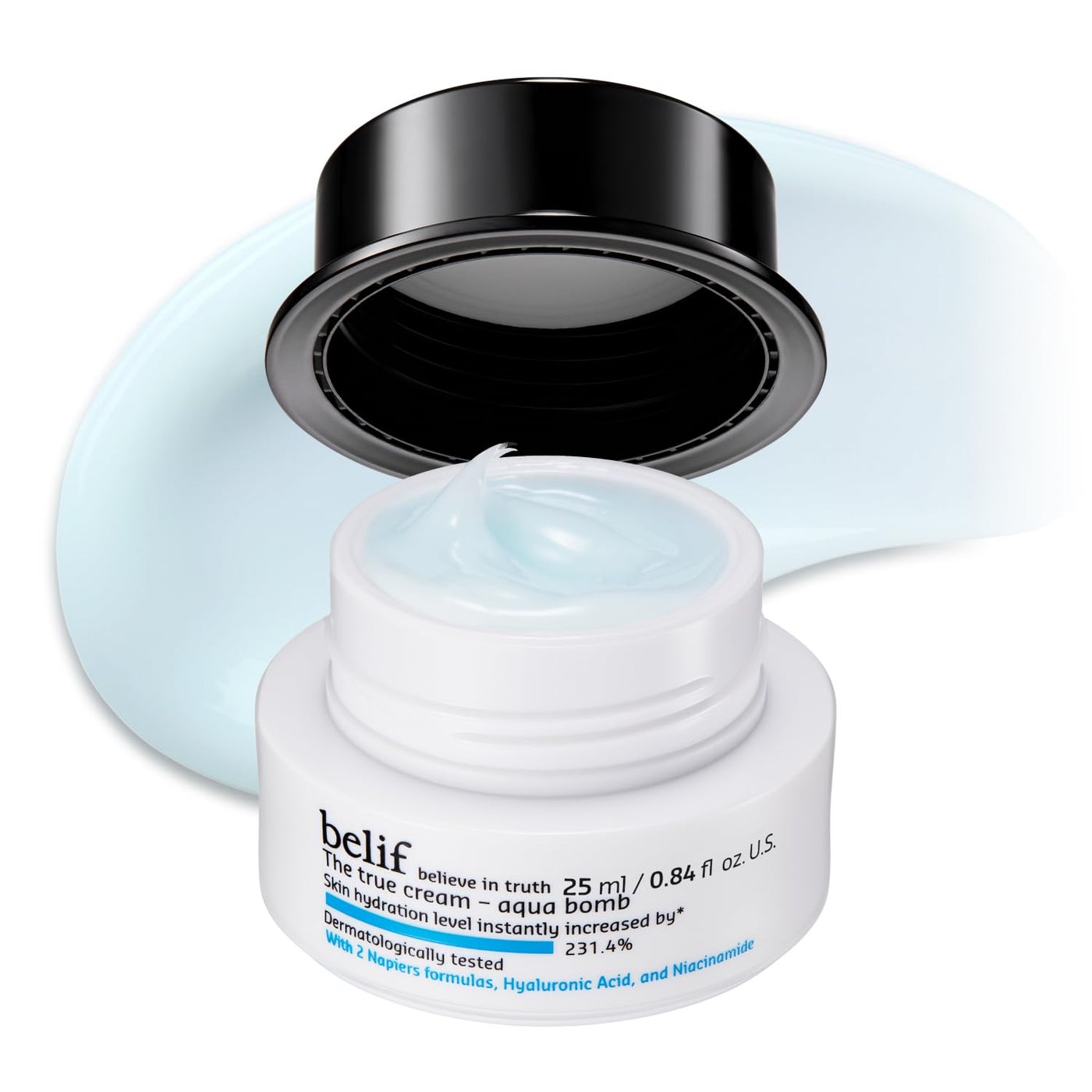 belif Aqua Bomb â€“ Daily Niacinamide Hydrating Moisturizer, Lightweight Plumping Facial Cream with Hyaluronic Acid & Squalane, Cooling Effect, Anti-Aging Korean Skincare, 0.84 fl oz (25ml)