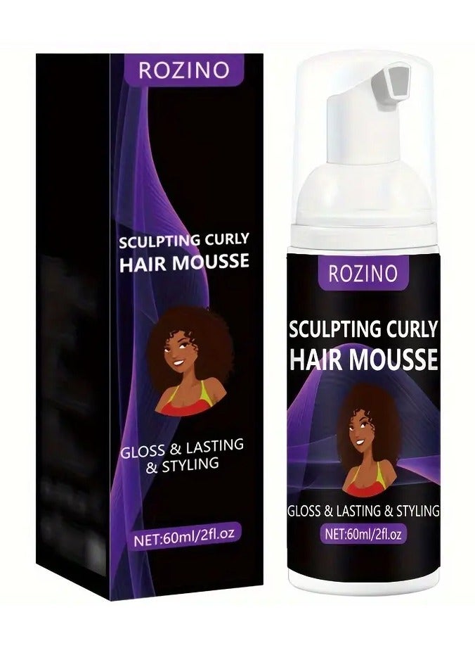 60ml Coconut Oil Hair Gel, with Even And Delicate Foam, Light Plastic Elastic Forming, Restoring Curl, Locking Elasticity, Quickly Shaping Charming Curly Hair