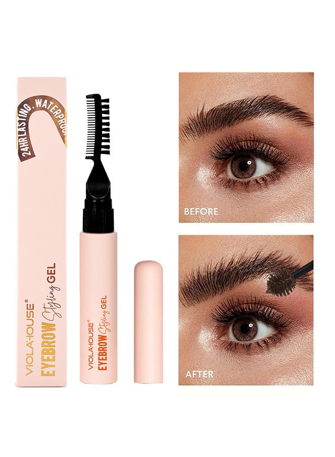 Eyebrow Styling Gel, Brow Styling Wax, Long-lasting Waterproof Eyebrow Enhancer Gel, Double-headed Brow Comb Eyebrow, Brows Shaping Soap