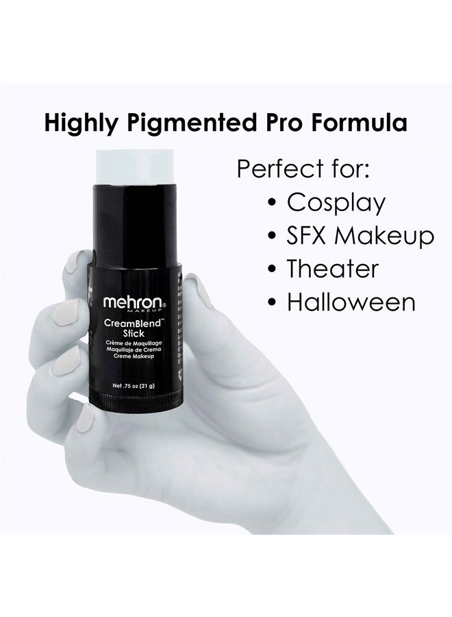 Makeup CreamBlend Stick | Face Paint, Body Paint, & Foundation Cream Makeup | Body Paint Stick .75 oz (21 g) (Moonlight White)