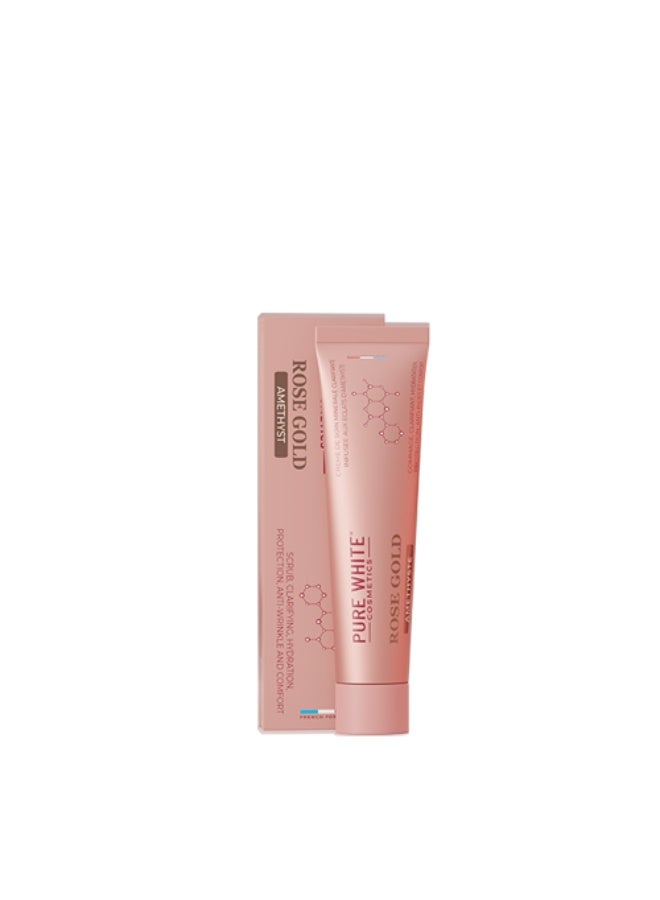 Pure White Rose Gold Amethyst Clarifying Anti Aging Cream 40 ML