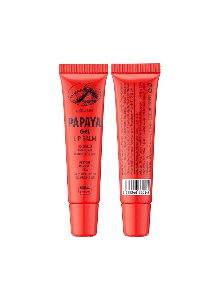 2pcs Papaya Gel Lip Balm - Soothing & Moisturizing